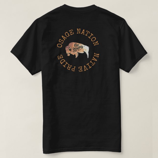 Camiseta nación de osage - movimiento indio americano (Reverso del diseño)