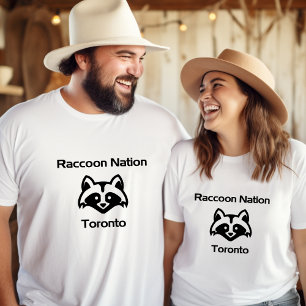 Camiseta Nación Divertida de Mapaches Toronto Ligero-Monocr