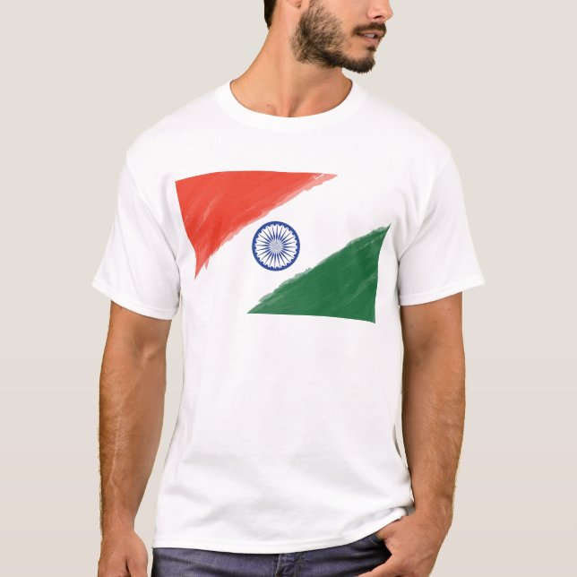 Camiseta Nación nacional del país de la India de la bandera (Anverso)