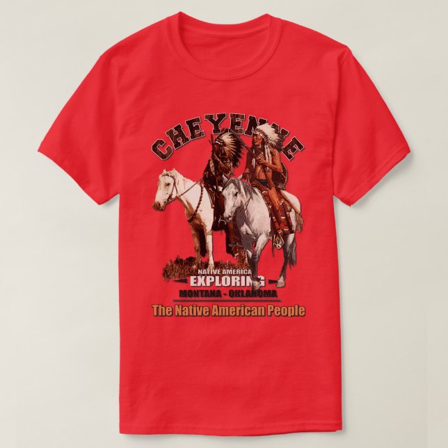 Camiseta Nación Nativa Americana Cheyenne (Diseño del anverso)