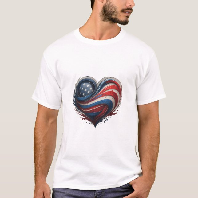 Camiseta Nación Orgullosa del Corazón Unido (Anverso)