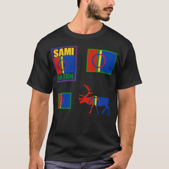 Camiseta Nación Sami. Bandera saami. (Anverso)