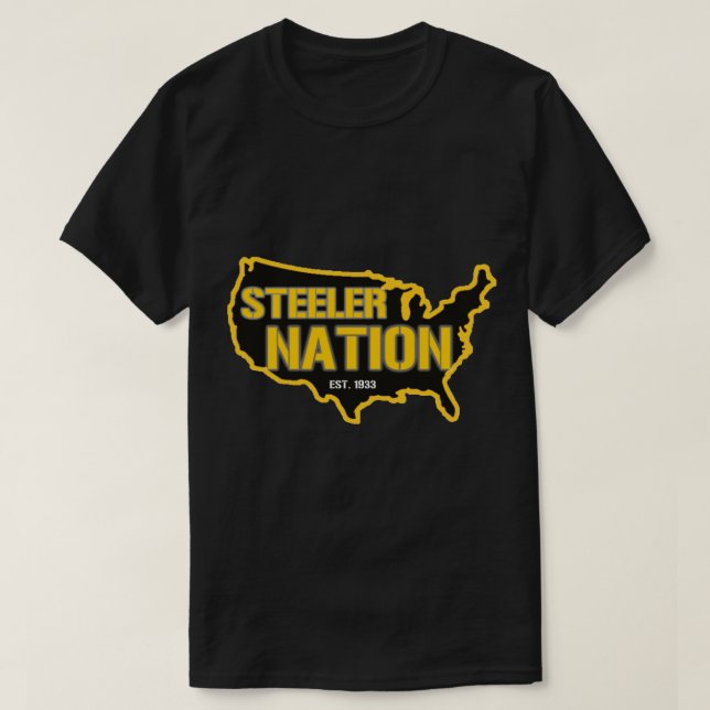 Camiseta Nación Steeler - Este. pegatina en 1933 (Diseño del anverso)