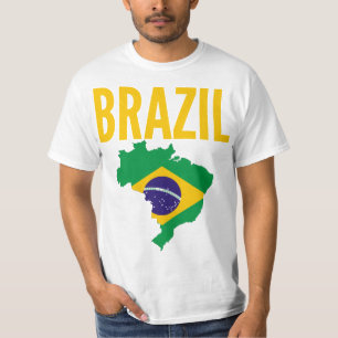 Camiseta nacional del mapa del Brasil