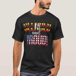 Camiseta Nacionalidad Blendida Y Orgullosa Media Mitad Ugan