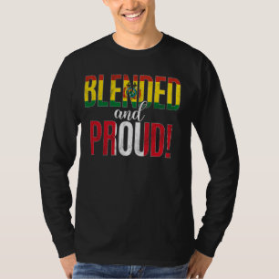 Camiseta Nacionalidad Blendida Y Orgullosa Mitad Boliviana 