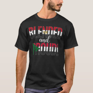 Camiseta Nacionalidad Blendida Y Orgullosa Mitad De Mitad E
