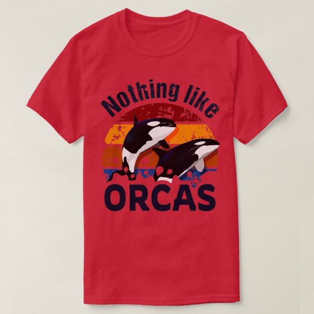 Camiseta Nada como el diseño de ballenas del asesino retro  (Diseño del anverso)