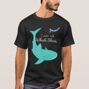 Camiseta NADA CON BALLENAS DE BALLENA Snorkel de tiburones 