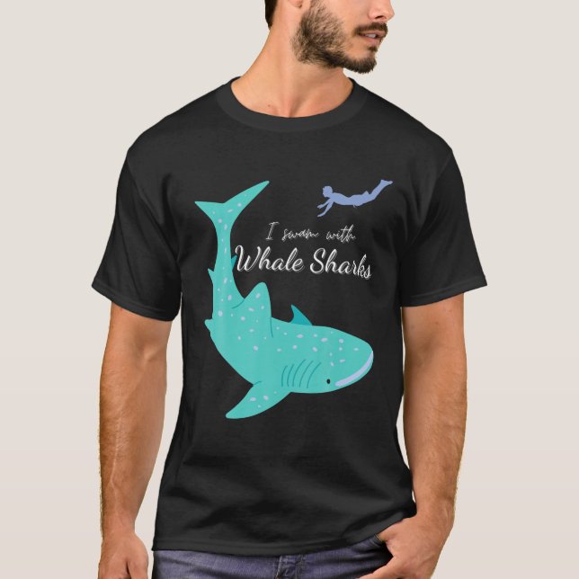 Camiseta NADA CON BALLENAS DE BALLENA Snorkel de tiburones  (Anverso)