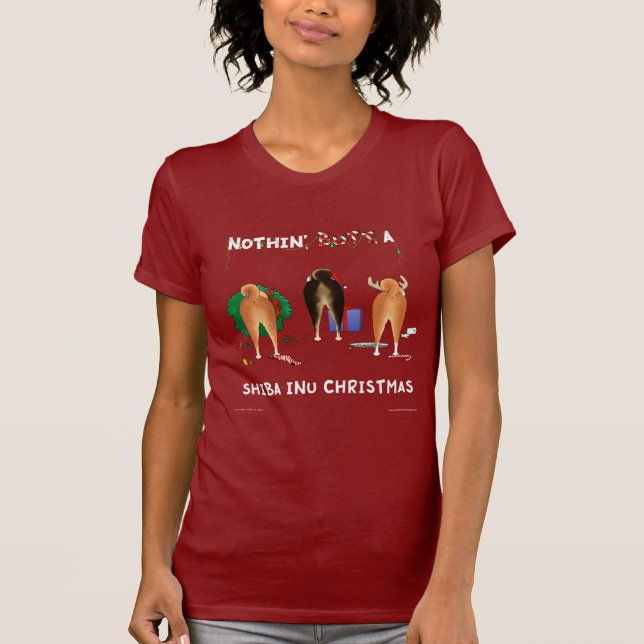 Camiseta Nada empalma el navidad de Shiba un Inu (Anverso)