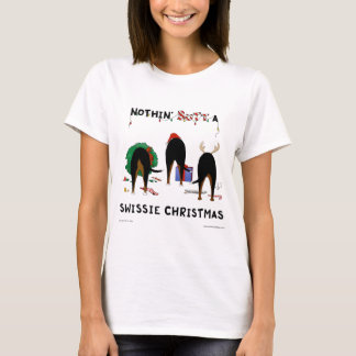 Camiseta Nada empalma el navidad de un Swissie