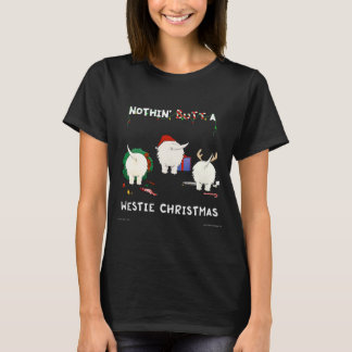 Camiseta Nada empalma el navidad de un Westie