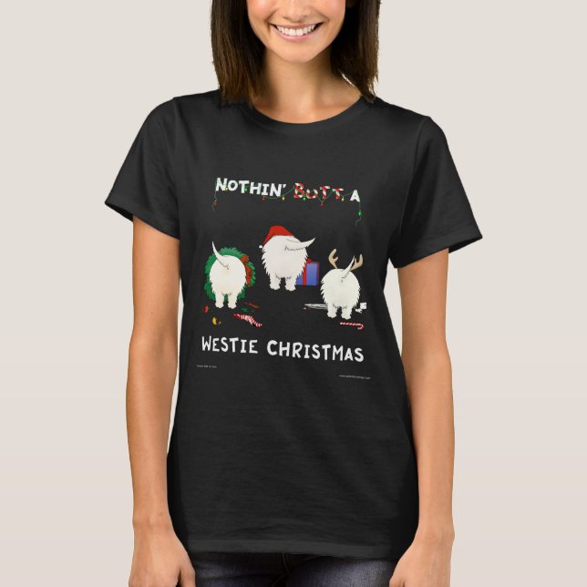 Camiseta Nada empalma el navidad de un Westie (Anverso)
