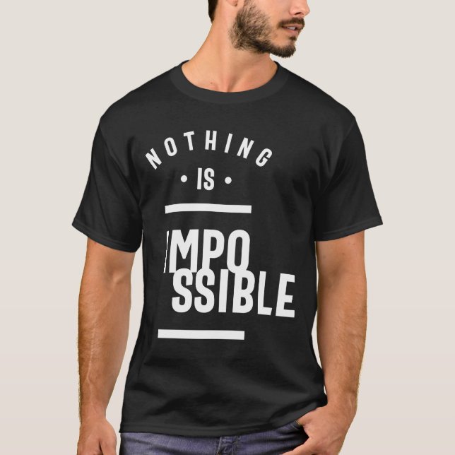 Camiseta Nada Es Imposible - Motivación (Anverso)