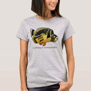 Camiseta Nada es nadar posible pez mariposa negro