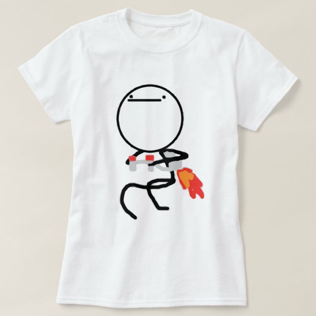 Camiseta Nada hacer aquí rabia cara Meme (Diseño del anverso)