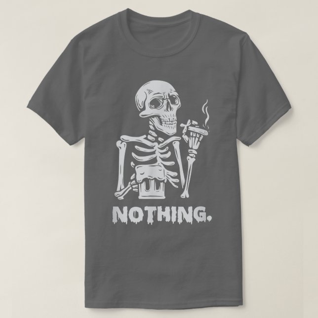 Camiseta NADA Halloween Skeleton Bones Spooky Xray Smok (Diseño del anverso)
