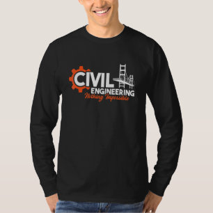 Camiseta Nada Imposible Ingeniero de Puentes Ingeniero Civ