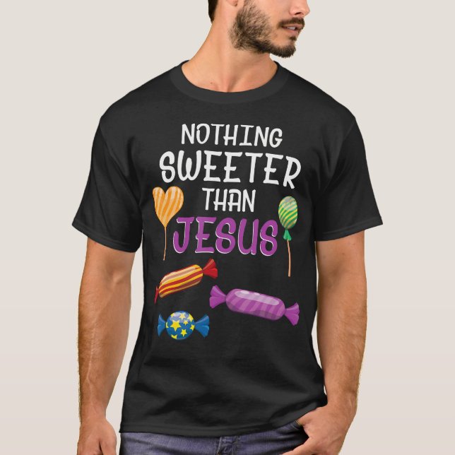 Camiseta Nada más dulce que Jesús Christian dice Hallo (Anverso)