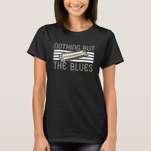 Camiseta Nada Más Que Blues Harmonica (Anverso)