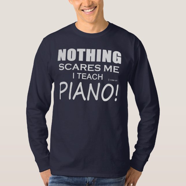 Camiseta Nada me asusta el piano (Anverso)