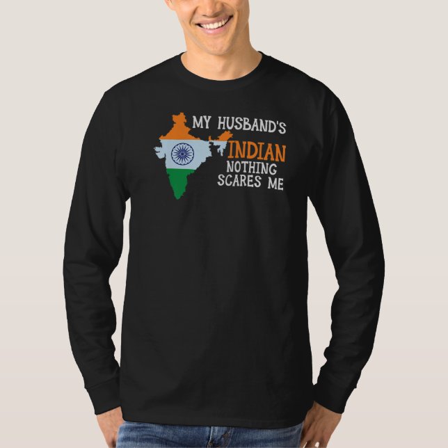 Camiseta Nada me asusta, mi marido es la mujer india de Ind (Anverso)