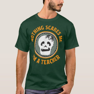 Camiseta Nada me asusta profesora Skeleton Halloween
