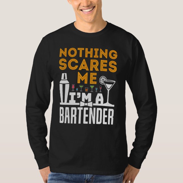 Camiseta Nada me asusta, soy un barman (Anverso)