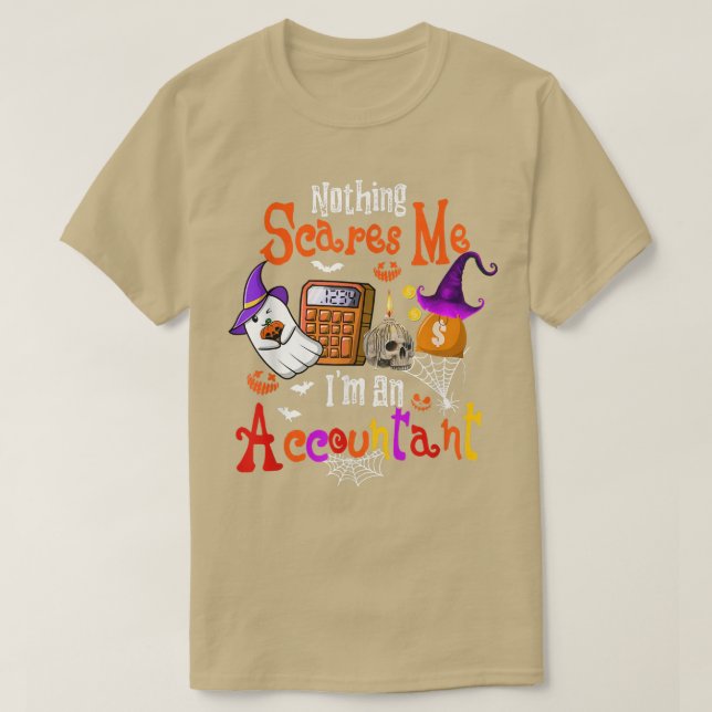 Camiseta Nada me asusta, soy un contador de Halloween Boo  (Diseño del anverso)