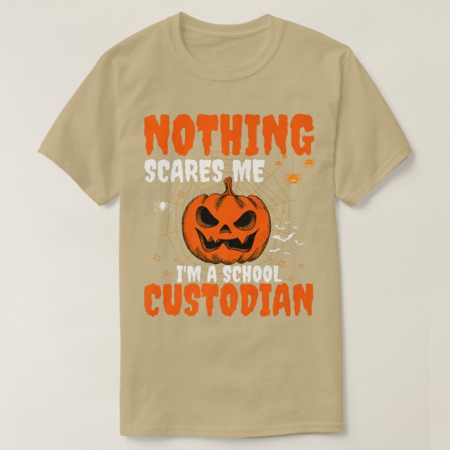 Camiseta Nada me asusta, soy un custodio de Halloween Janit (Diseño del anverso)