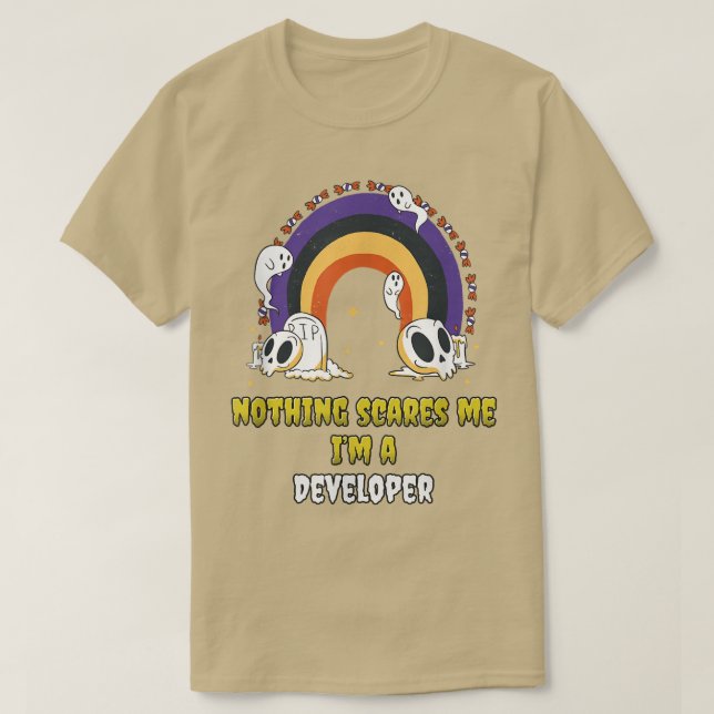 Camiseta Nada me asusta soy un desarrollador  (Diseño del anverso)