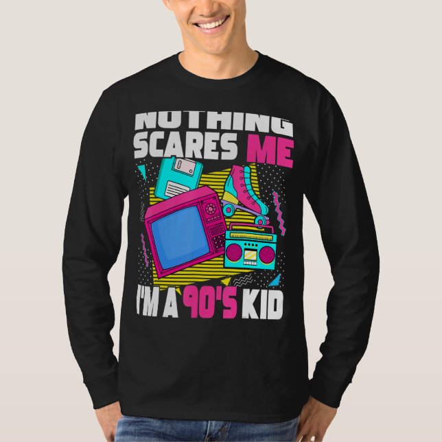 Camiseta Nada me asusta, soy un niño de los 90 años de esté (Anverso)
