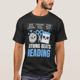 Camiseta Nada mejor que leer papel de rock tijera Funny Bo