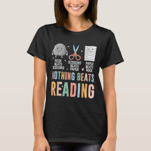 Camiseta Nada mejor que leer papel de rock tijera Funny Bo