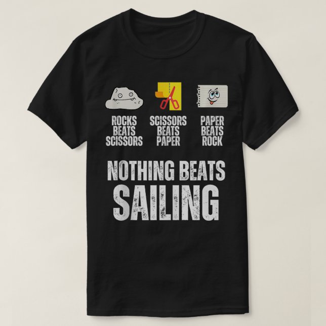 Camiseta Nada mejor que navegar por las tijeras de papel de (Diseño del anverso)