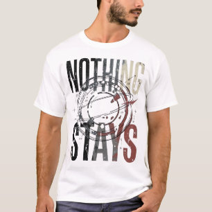 Camiseta Nada Permanece Tipografía Alternativa Destrozada
