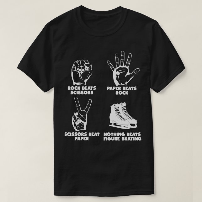 Camiseta Nada supera a las tijeras de papel de rock de pati (Diseño del anverso)