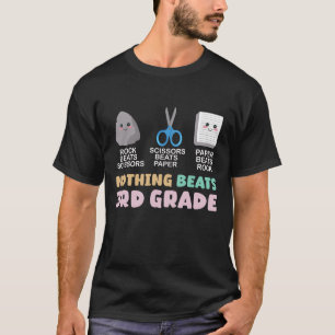 Camiseta Nada Supera el Piedra Papel Tijera Lindo de Tercer