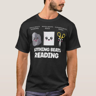 Camiseta Nada Supera Leer Piedra Papel Tijera Divertido Bo