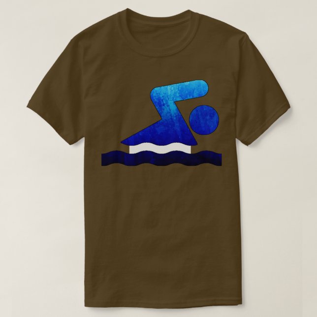 Camiseta Nadador azul (Diseño del anverso)