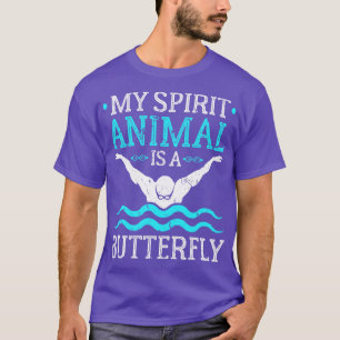 Camiseta Nadador De Mariposa Animal De Mi Espíritu