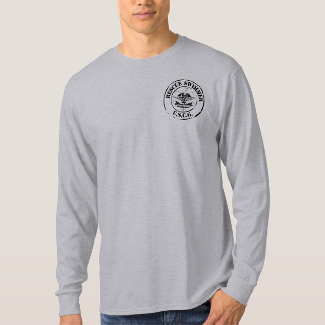 Camiseta Nadador del rescate (Grunge) (Anverso)