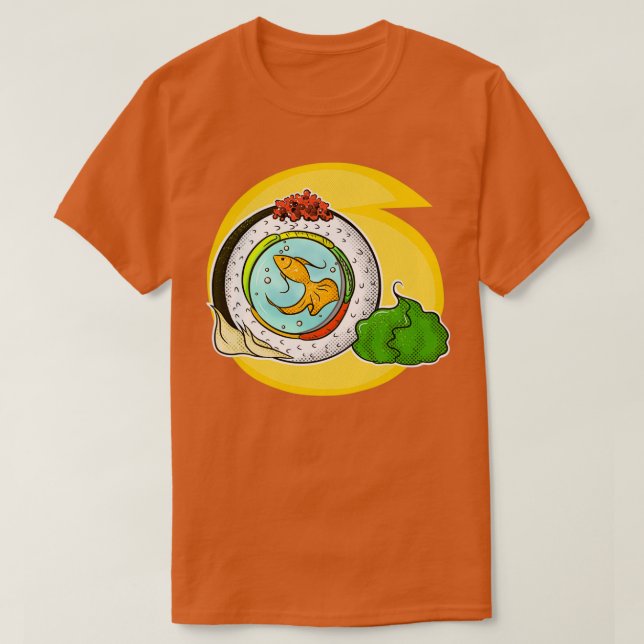 Camiseta Nadadora sushi (Diseño del anverso)