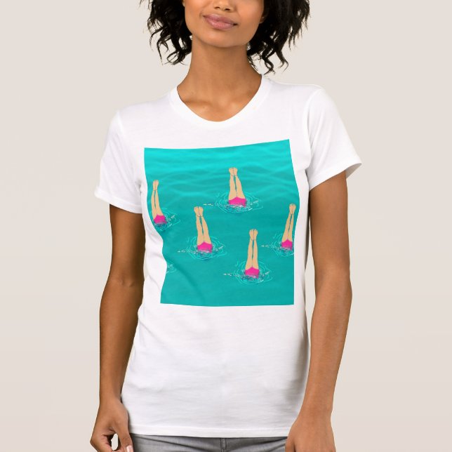 Camiseta Nadadoras Artísticas - Nadar Bajo el Agua (Anverso)