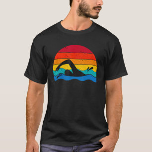 Camiseta Nadadores Vintage Retro Sunset