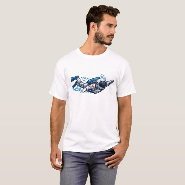 Camiseta Nadando Astronauta (Anverso completo)