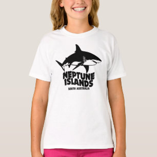 Camiseta Nadando con grandes tiburones blancos Islas Neptun