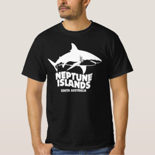 Camiseta Nadando con grandes tiburones blancos Islas Neptun