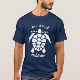 Camiseta Nadando con tortugas en las Maldivas en el atolón 